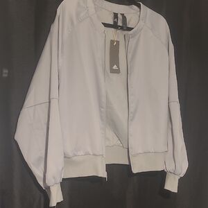 adidas Women's Light Gray Bomber Jacket